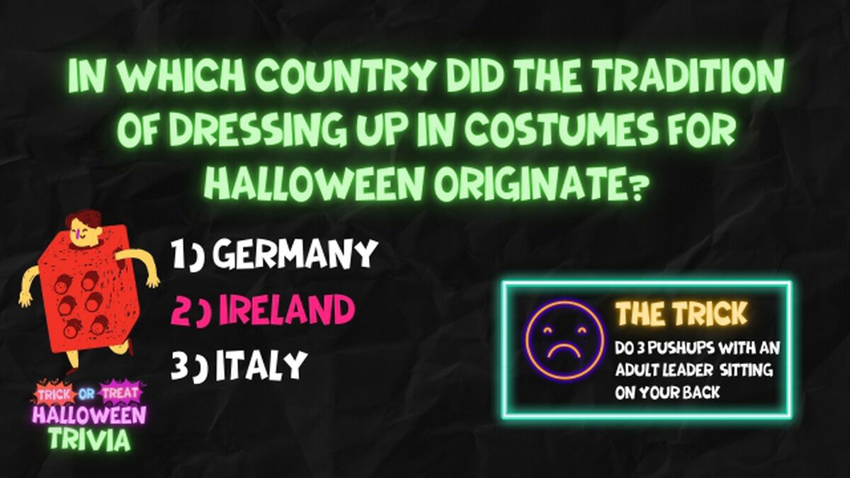 Trick or Treat? Halloween Trivia! image number null